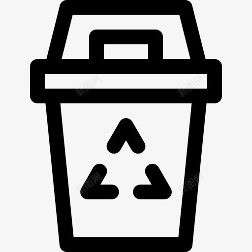 回收箱塑料制品7线性svg_新图网 https://ixintu.com 回收 塑料制品 线性