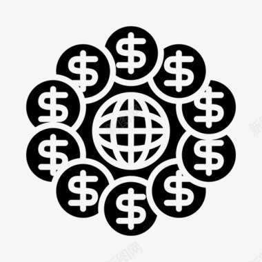 美元地球支付图标