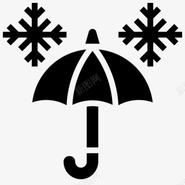 雨伞冬季145铭文图标