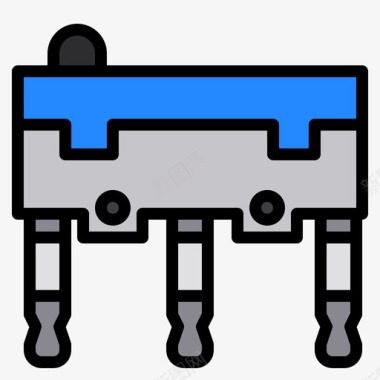 开关电子元件3线性颜色图标