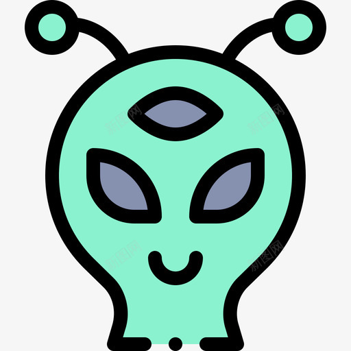 外星人服装派对44线性颜色svg_新图网 https://ixintu.com 外星人 服装 派对 线性 颜色