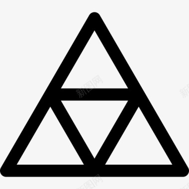 三角形数学9线性图标