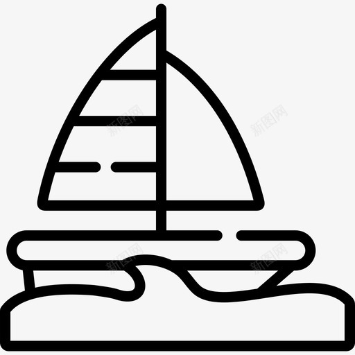 帆船运动122直线型svg_新图网 https://ixintu.com 帆船 运动 直线 线型