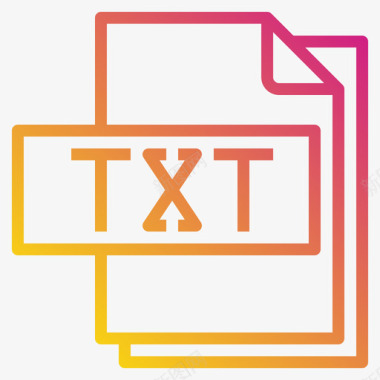 Txt文件文件格式3渐变图标