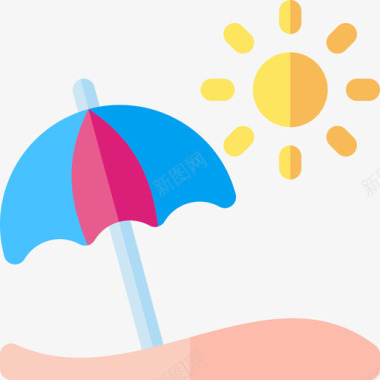 太阳伞暑假49平顶图标