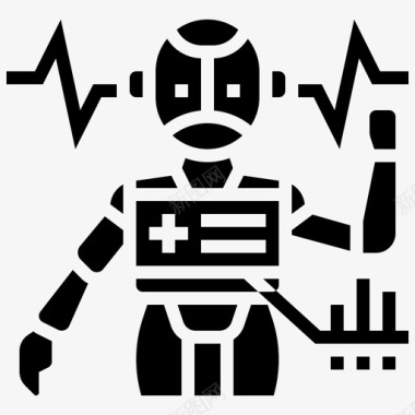 人工智能医学技术13字形图标