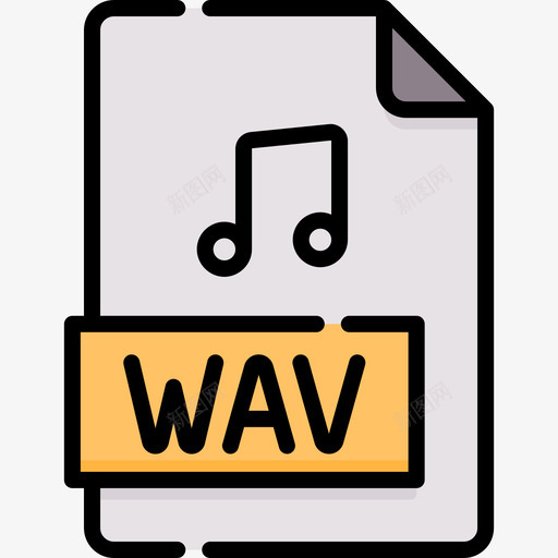 Wav音频和视频27线性颜色svg_新图网 https://ixintu.com Wav 音频 视频 线性 颜色