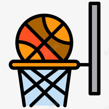 篮球篮球55线颜色图标