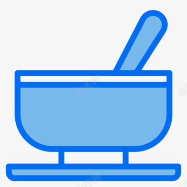 砂浆烹饪113蓝色图标
