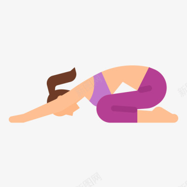 伸展瑜伽姿势1平躺图标