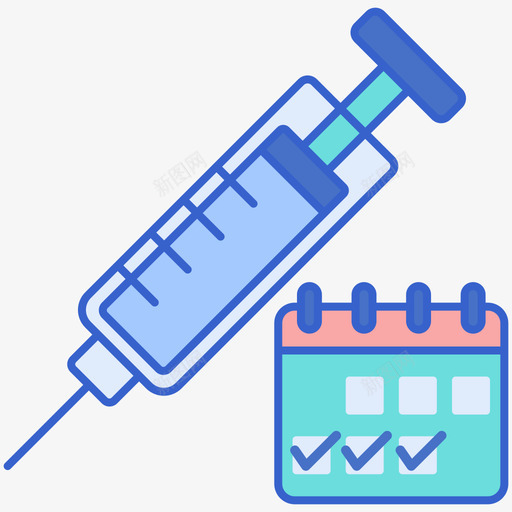 疫苗接种疫苗和疫苗接种2线性颜色svg_新图网 https://ixintu.com 疫苗 接种 线性 颜色