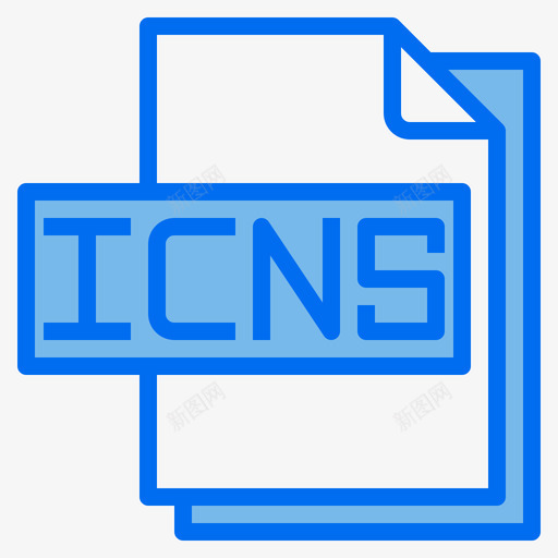 Icns文件文件格式5蓝色svg_新图网 https://ixintu.com 文件 Icns 格式 蓝色