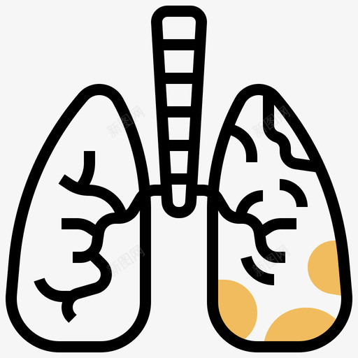 肺空气污染4黄色阴影svg_新图网 https://ixintu.com 空气污染 黄色 阴影