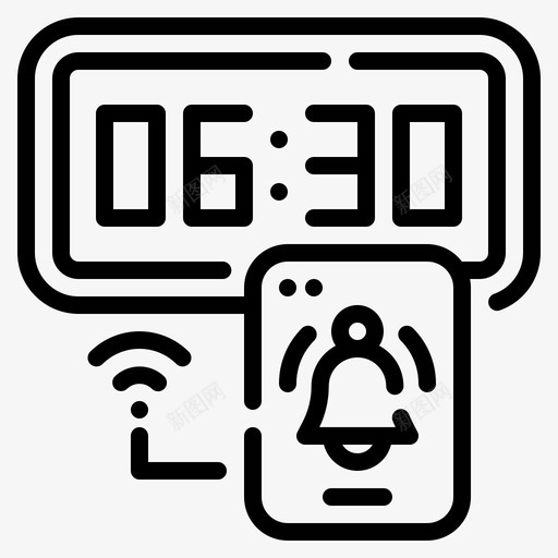 报警智能家居98线性svg_新图网 https://ixintu.com 报警 智能家居 线性