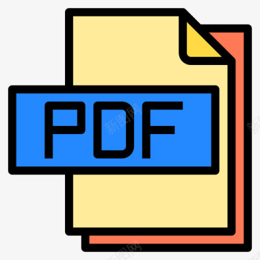 Pdf文件文件格式4线颜色图标