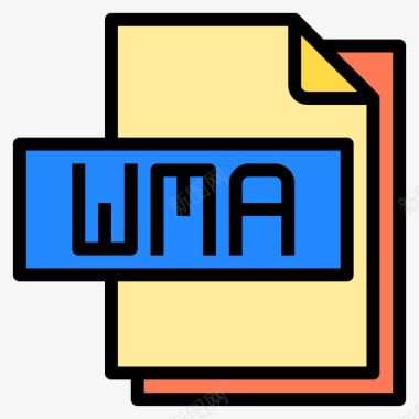Wma文件文件格式4线性颜色图标