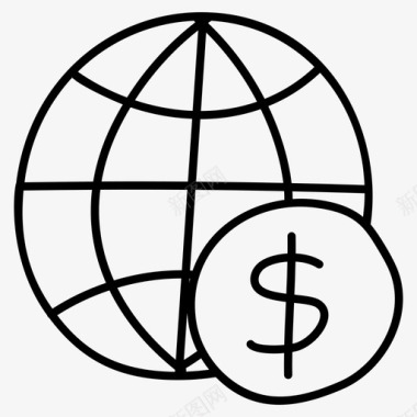 全球投资金融网络全球业务图标