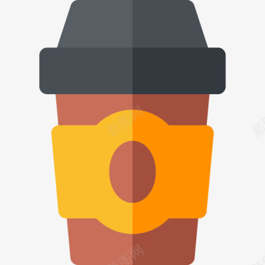 咖啡塑料制品5扁平图标