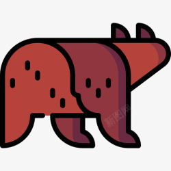 wombat澳大利亚Wombat27线性颜色高清图片