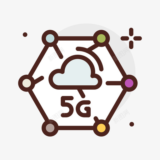 数据5g2线性颜色svg_新图网 https://ixintu.com 数据 5g 线性 颜色