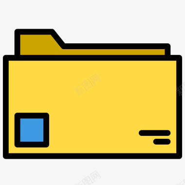 文件夹媒体技术1线性颜色图标