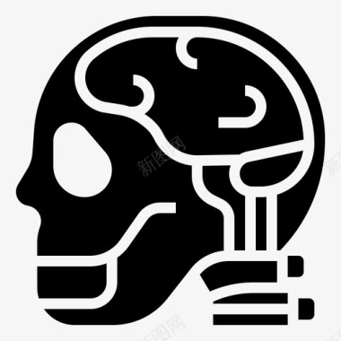 人脑医学技术13字形图标