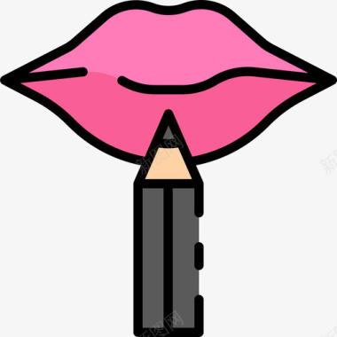 唇部化妆品1线性颜色图标