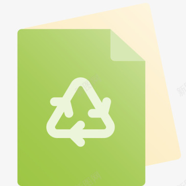 纸张回收生态259扁平图标