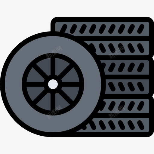 轮胎机械工2颜色svg_新图网 https://ixintu.com 轮胎 机械 械工 颜色