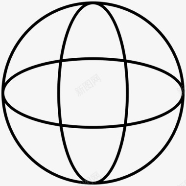 几何图形数学圆球图标