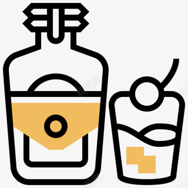 威士忌饮料58黄影图标
