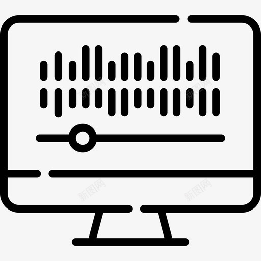 音频播放器音频和视频28线性svg_新图网 https://ixintu.com 音频 播放器 视频 线性