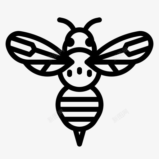 蜜蜂175春季直线型svg_新图网 https://ixintu.com 蜜蜂 春季 直线 线型