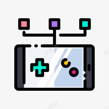 手机游戏游戏98线性颜色图标