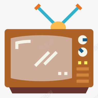 旧电视54电视平板电视图标