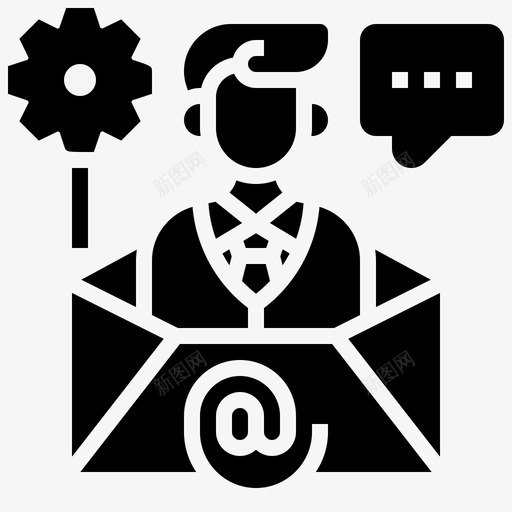 电子邮件营销业务优化4字形svg_新图网 https://ixintu.com 电子邮件 营销 业务 优化 字形