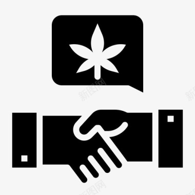 协议大麻14固体图标