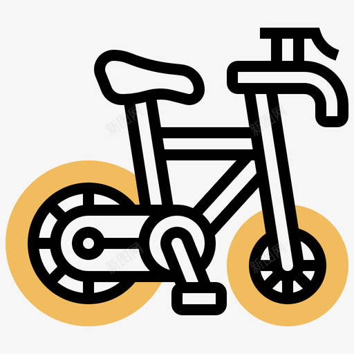 自行车自行车元素2黄色阴影svg_新图网 https://ixintu.com 自行车 元素 黄色 阴影