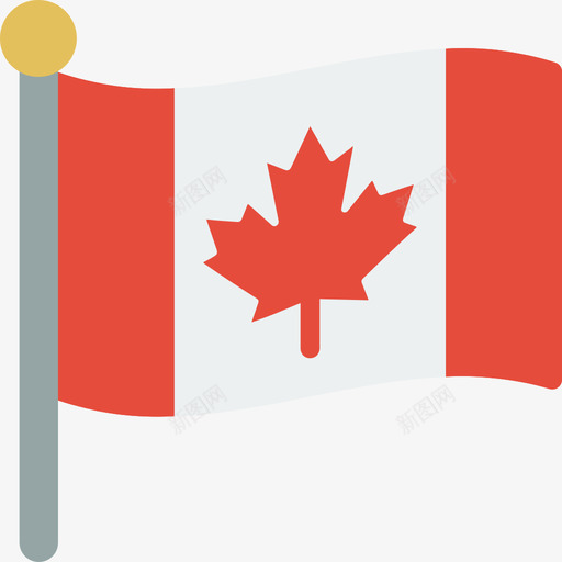 加拿大国旗7号扁平svg_新图网 https://ixintu.com 加拿大 国旗 7号 扁平