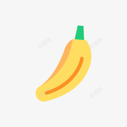 香蕉素食27扁平svg_新图网 https://ixintu.com 香蕉 素食 扁平