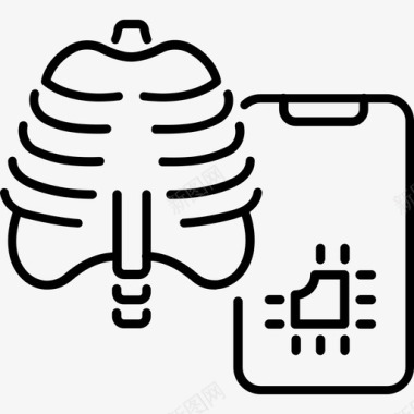 荧光透视医学电话图标