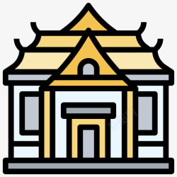 泰国线条寺庙泰国旅游5线条色彩高清图片
