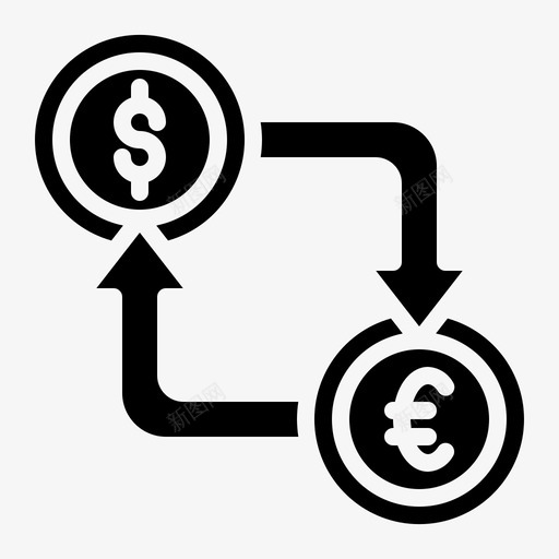 货币兑换金融167填充svg_新图网 https://ixintu.com 货币 兑换 金融 填充