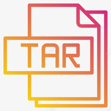 Tar文件文件格式3渐变图标
