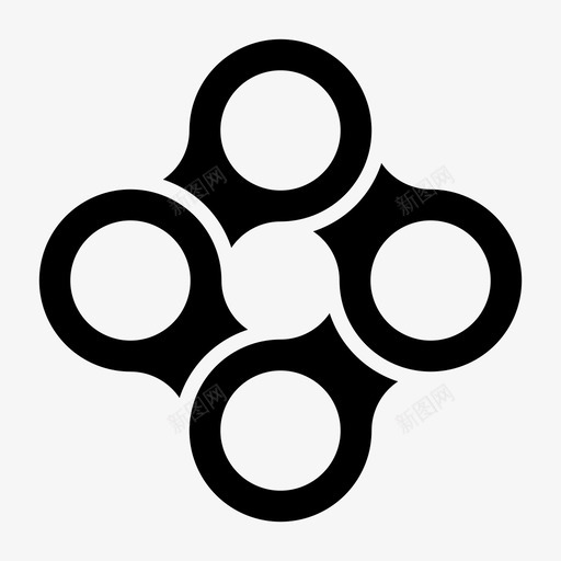 圆连接环绕对称svg_新图网 https://ixintu.com 连接 环绕 对称 相互作用 元素
