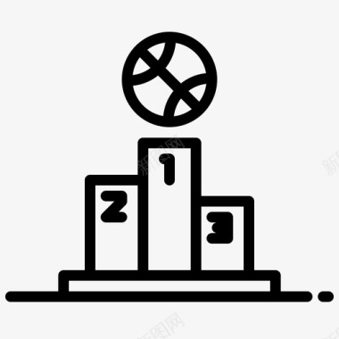 奖励篮球57分直线型图标
