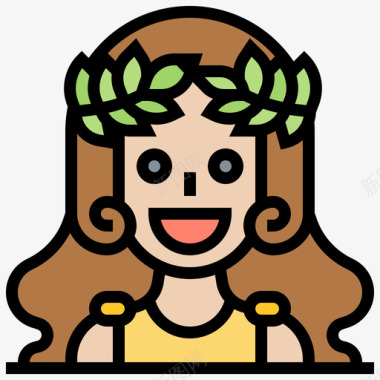 女人古希腊35岁直系肤色图标