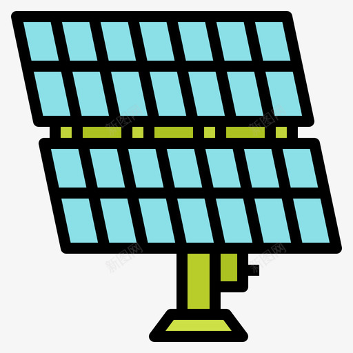 太阳能电池可再生能源36线性彩色svg_新图网 https://ixintu.com 太阳能电池 可再 再生 能源 线性 彩色