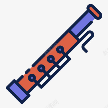 巴松管乐器18线状颜色图标