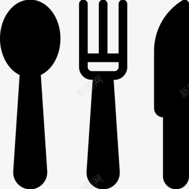 晚餐叉子刀图标
